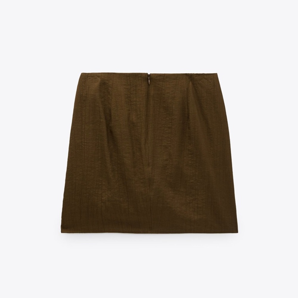 Zara Ruched Mini Skirt - Picture 8 of 9
